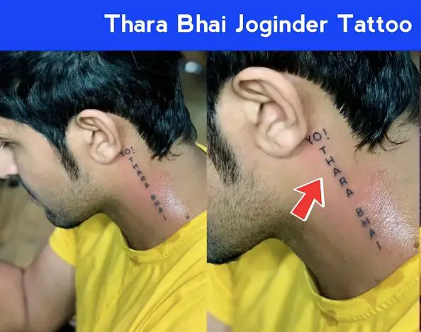 Joginder Neck Tattoo