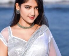 Angel Rai In White Sarees
