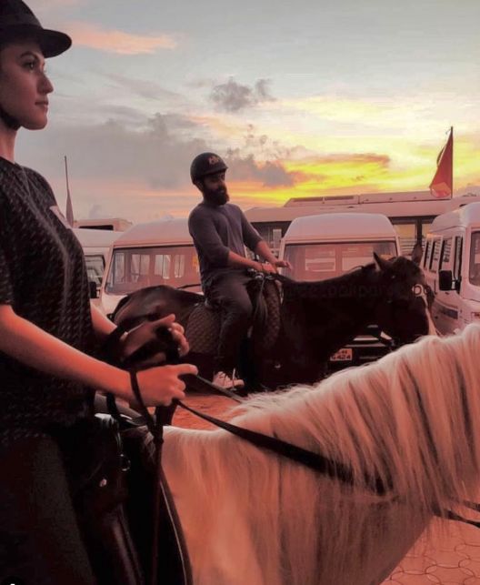 Aparna doing Horse Riding