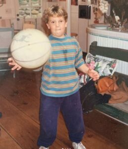 Charlie Mcdowell with Childhood photo