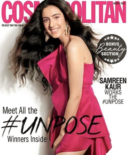 Samreen On Top Page of Magazine cover