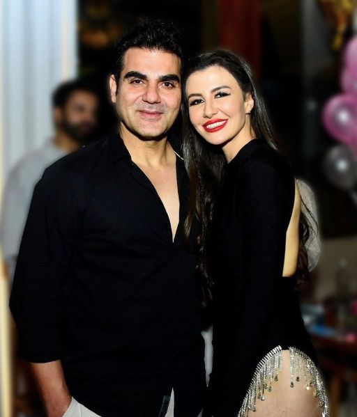 Giorgia Andriani with Arbaaz Khan