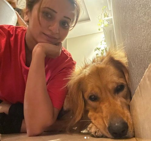 Shivani Surve with her Pet