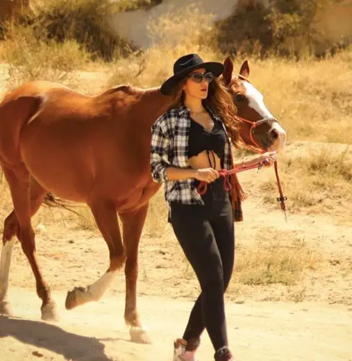 Lakshmi Rai with Horse