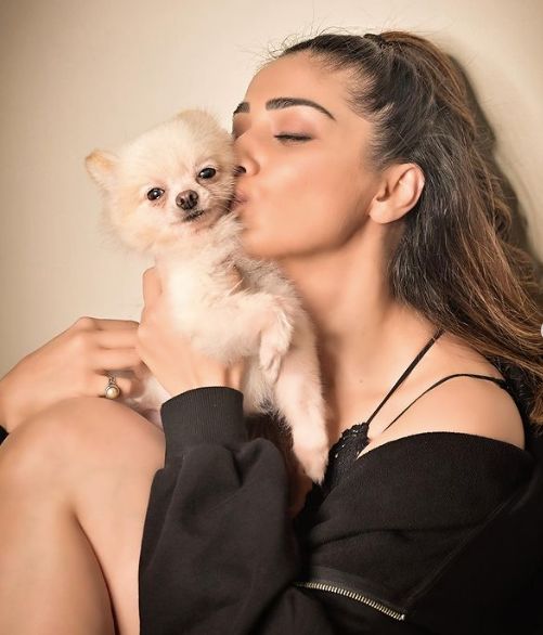 Lakshmi Rai with her Cat